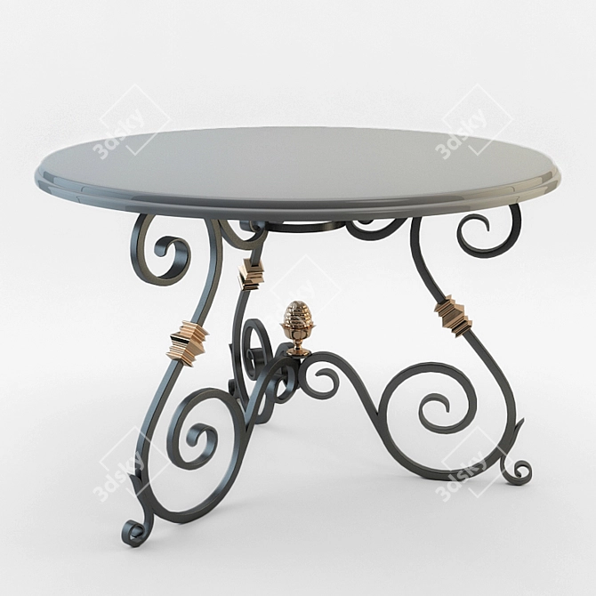 Elegant Wrought Iron Table | Ralph Lauren Home 3D model image 1