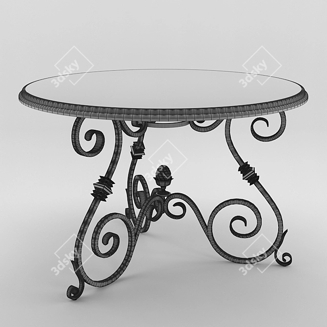 Elegant Wrought Iron Table | Ralph Lauren Home 3D model image 2