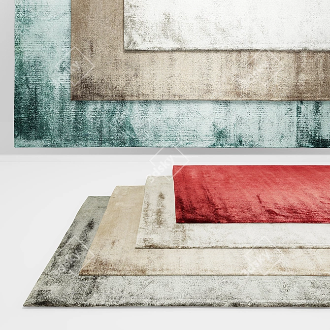 Elegant Dolce Viscose Rugs 3D model image 1