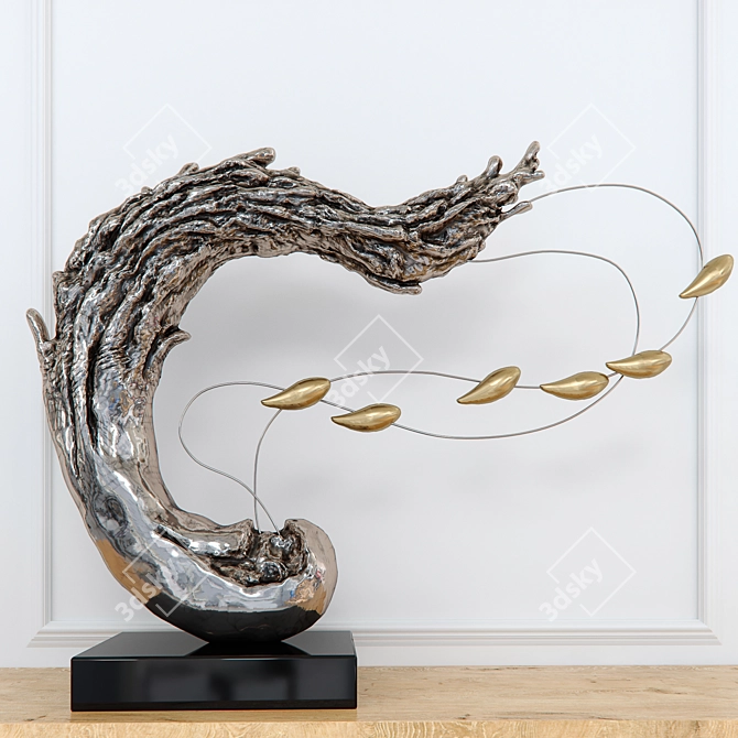 Abstract Birds Resin Sculpture 3D model image 2