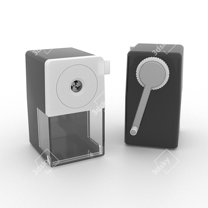 Sleek Colorful Pencil Sharpener 3D model image 2