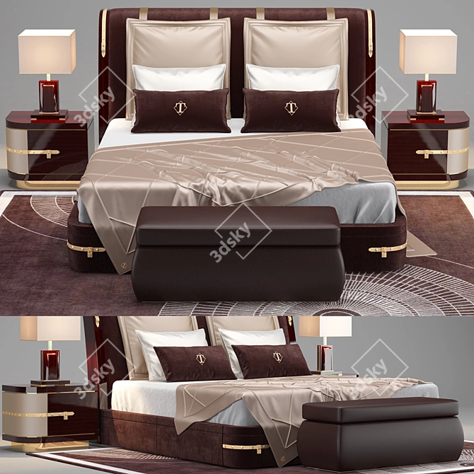 Luxury Turri Diamond Beds 3D model image 2