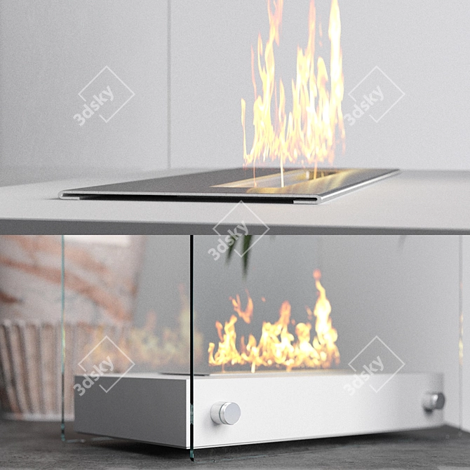 Kratki Romeo: Sleek, Stylish Fireplace 3D model image 2