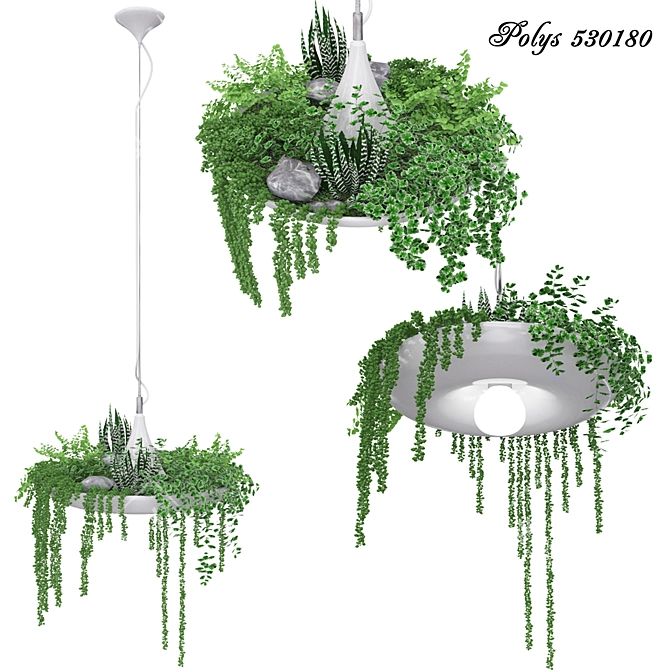 Babylon Plantable Lamp: Greenery-Inspired Lighting 3D model image 1