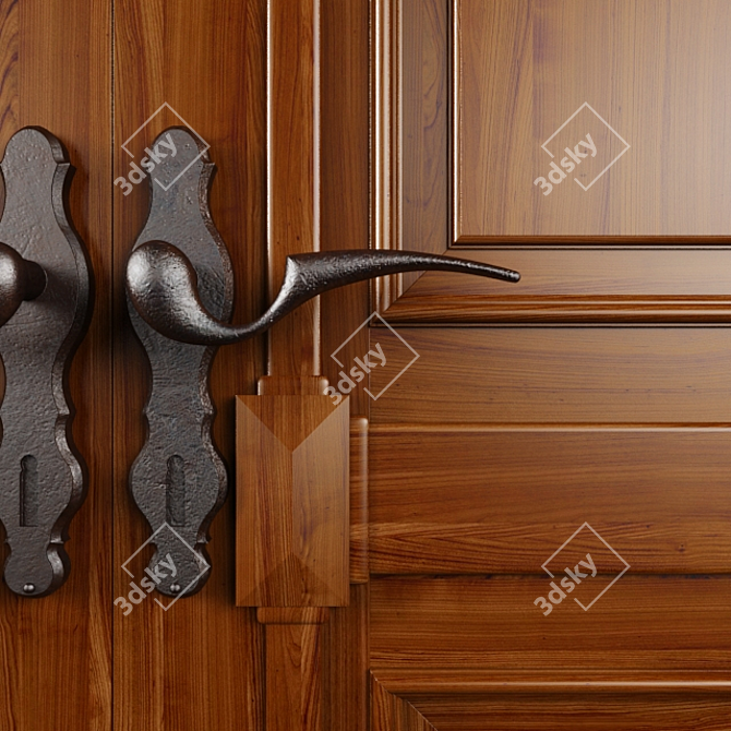 Modern Steel Door 3D model image 2