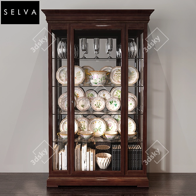 Italian Selva Vetrinetta Art.7747: Elegant Display Cabinet 3D model image 1