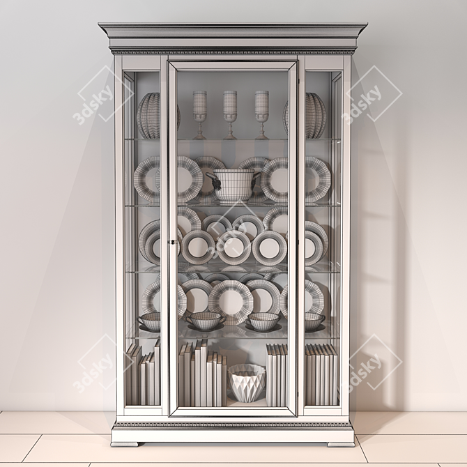 Italian Selva Vetrinetta Art.7747: Elegant Display Cabinet 3D model image 3
