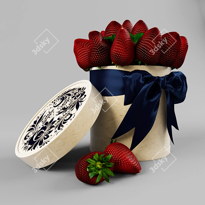 Sweet Strawberry Delight 3D model image 1