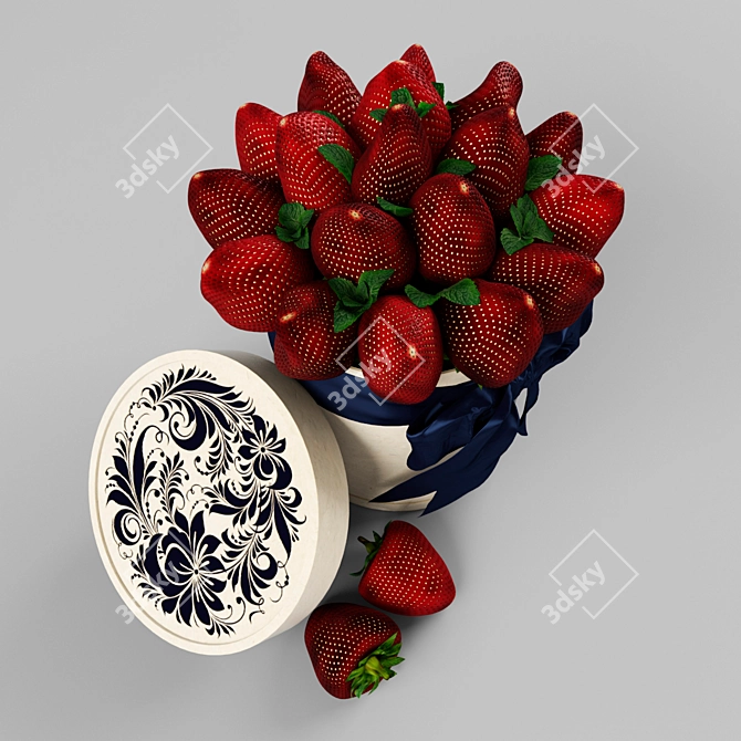 Sweet Strawberry Delight 3D model image 2