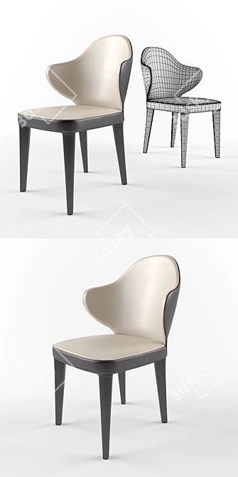 Elegant Longhi Miss Chair: Perfect Balance of Style and Comfort 3D model image 3