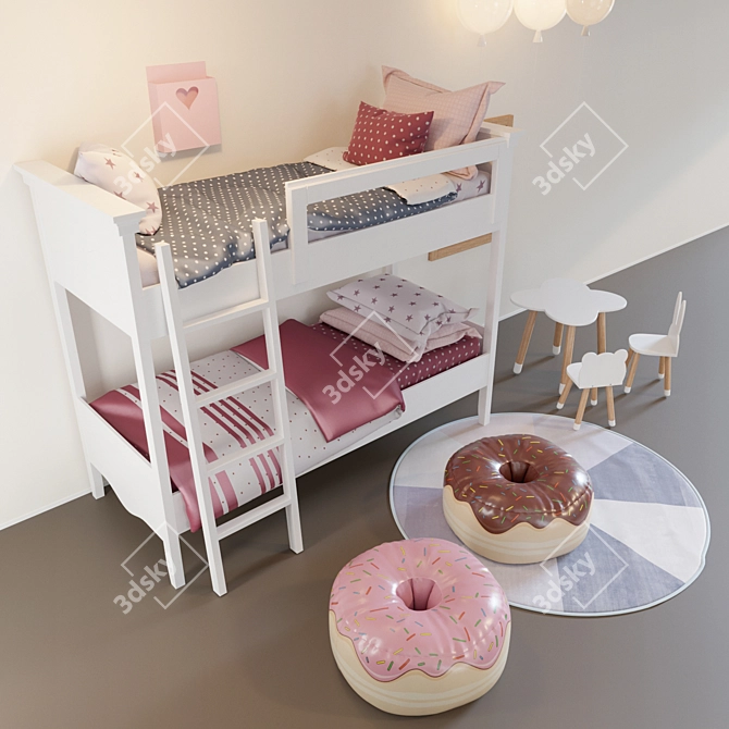 Fun & Functional Children's Furniture Set 3D model image 2