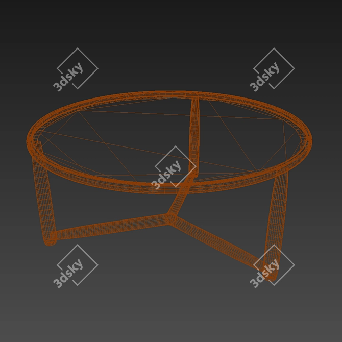 Modern Round Coffee Table 3D model image 2