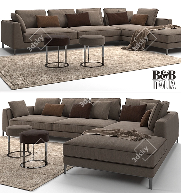 Luxurious MAXALTO B&B ITALIA Lucrezia Sofa Set 3D model image 1