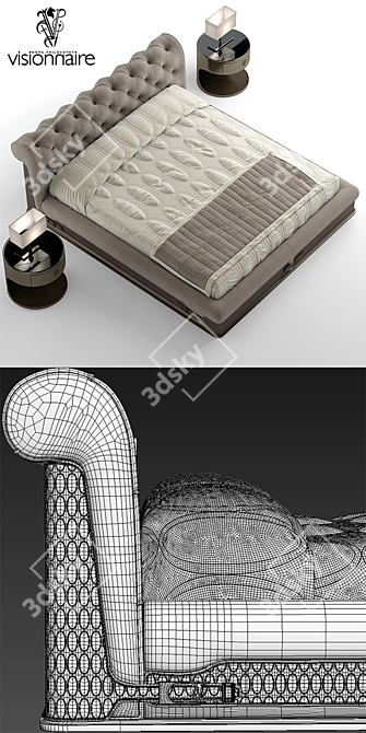 Title: Luxury Chester Laurence Bed 3D model image 3