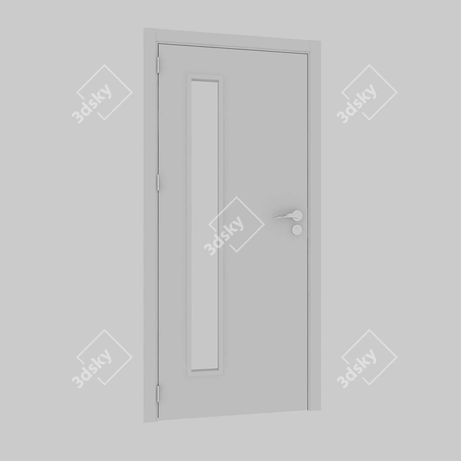 Glass Corner Interior Door 3D model image 2