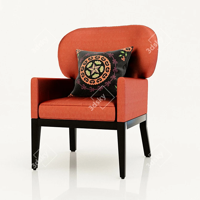 Kasba Wing Chair: Perfect Blend of Style and Comfort! 3D model image 1