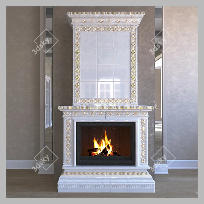 KafelKar Fireplace Tile Design 3D model image 1