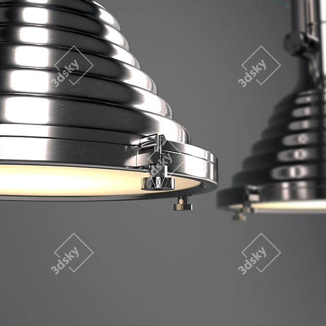 Modern Triple Gear Pendant Light 3D model image 3