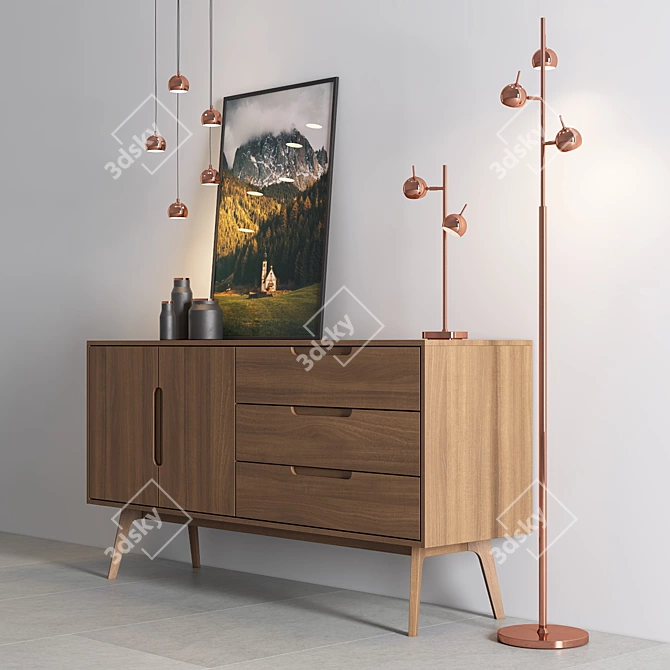 Austin Floor Lamp: Sleek and Stylish Lighting 3D model image 3