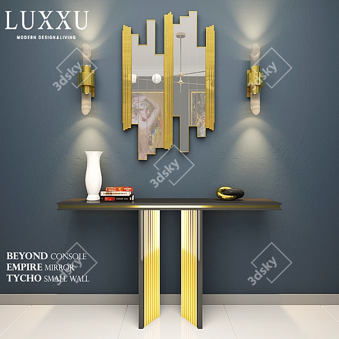 Luxxu Collection: Beyond Console, Empire Mirror, Tycho Small Wall 3D model image 1