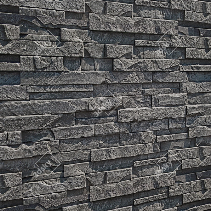 Multifunctional Stone Wall: UV Mapped, V-Ray Render, Various Formats 3D model image 1