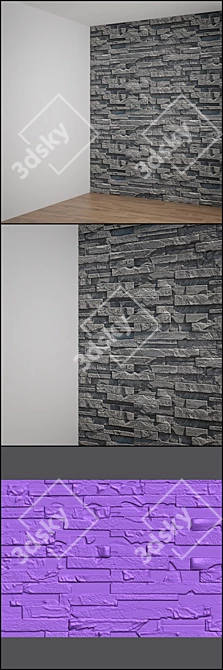 Multifunctional Stone Wall: UV Mapped, V-Ray Render, Various Formats 3D model image 2