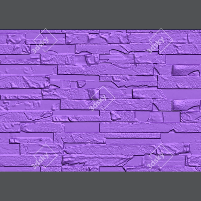 Multifunctional Stone Wall: UV Mapped, V-Ray Render, Various Formats 3D model image 6