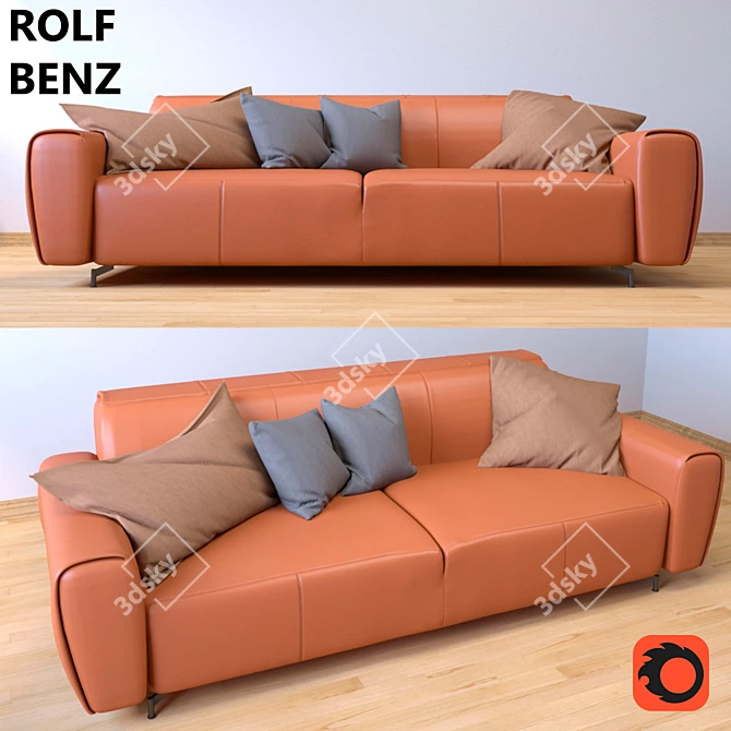 Luxurious Rolf Benz Teno Sofa 3D model image 1