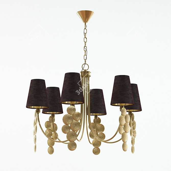 Lumi Ethnic Chandelier: Exquisite Illumination 3D model image 1