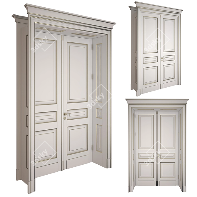 Classic Side-Opening Door 3D model image 1