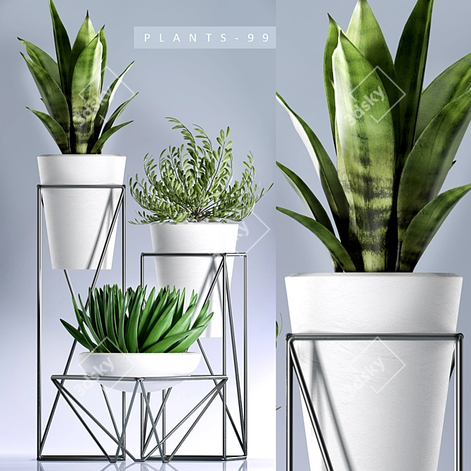 Greenery Delight: Premium 3D Plant Collection 3D model image 1