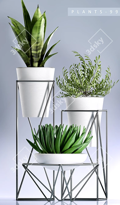 Greenery Delight: Premium 3D Plant Collection 3D model image 2