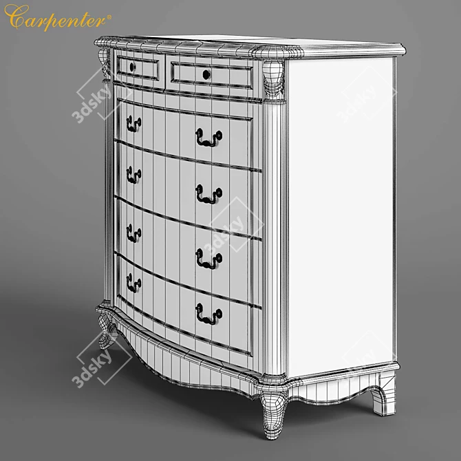 Modern Carpenter Dresser Table 3D model image 3