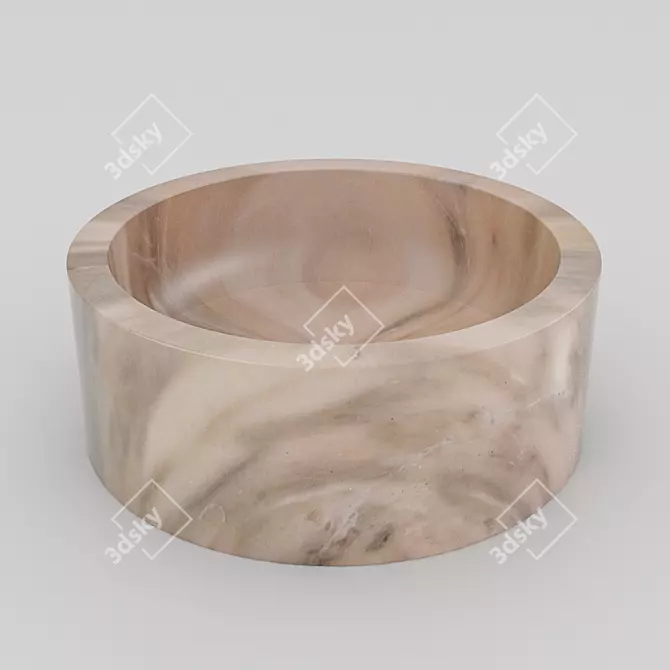 Elegant Marble Washbasin RM01 3D model image 1