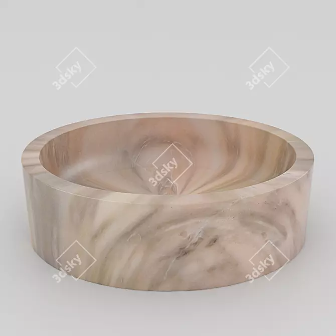 Elegant Marble Washbasin RM02 3D model image 1