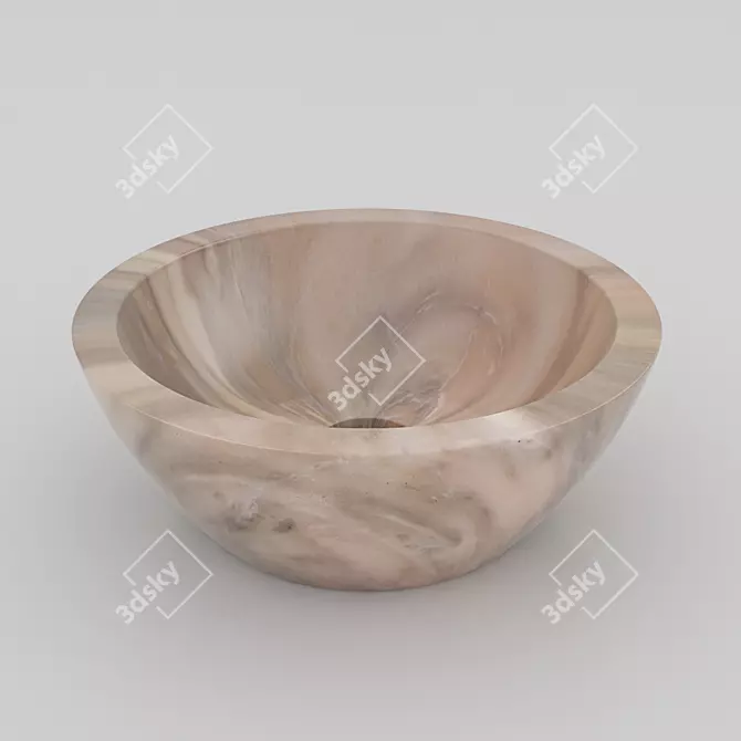 Elegant Marble Washbasin RM05 3D model image 1