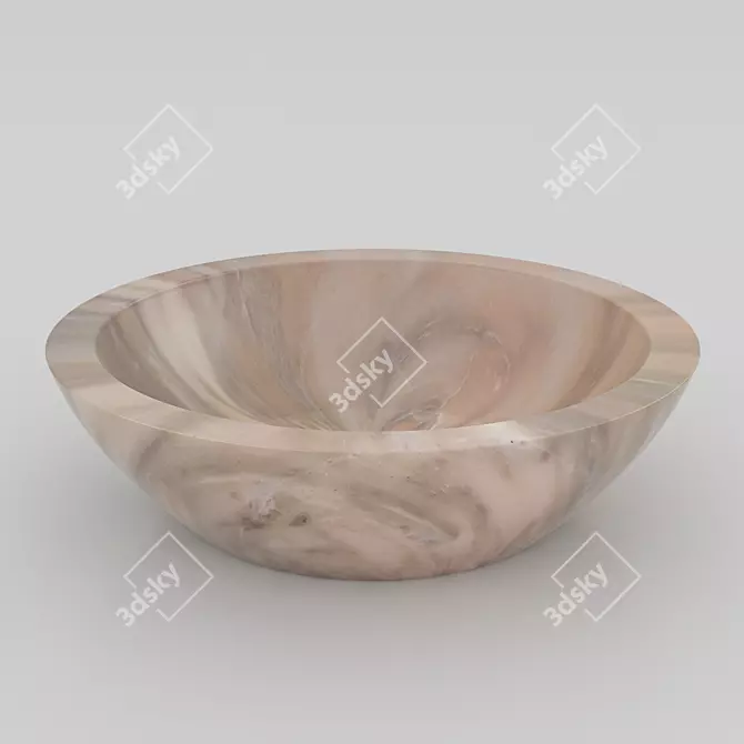 Elegant Marble Washbasin RM06 3D model image 1