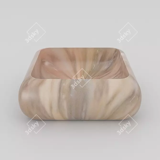 Elegant Marble Washbasin 3D model image 1