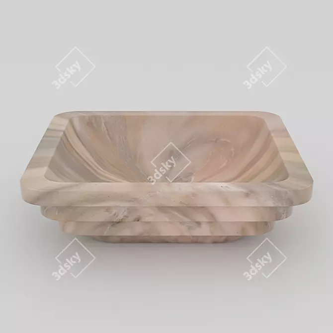 Elegant Marble Washbasin - PM16 3D model image 1