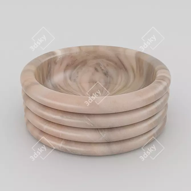 Marble Washbasin RM21 - Elegant and Durable 3D model image 1