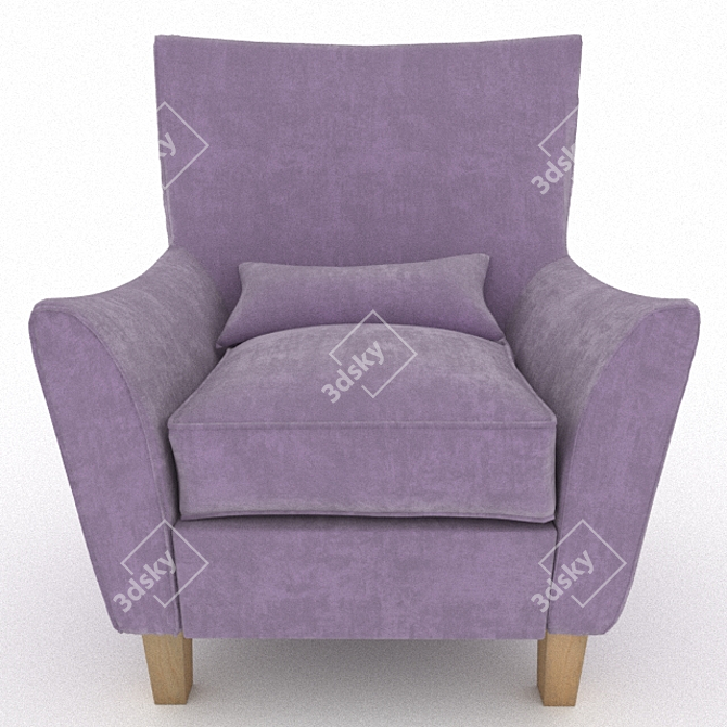 Elegant Holen Chair: Traditional Comfort and Style 3D model image 1