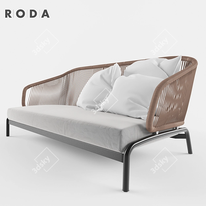 RODA Spool Sofa: Innovative Design, Absolute Comfort 3D model image 1