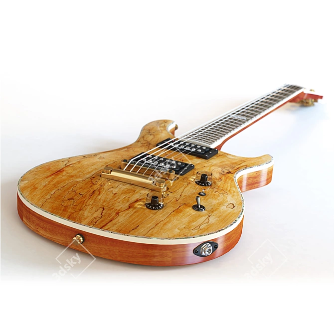 Iconic Tone: Fame Custom Guitar 3D model image 2