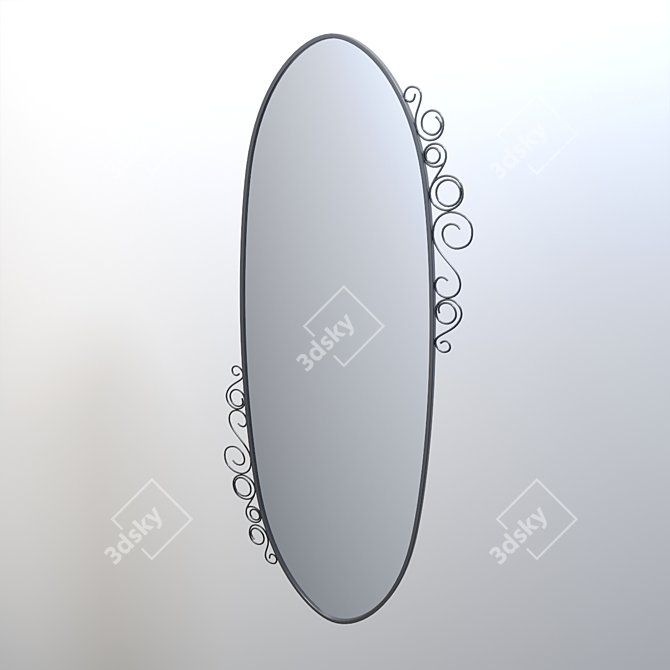 Ekne Oval Wall Mirror - 700x1500mm 3D model image 1