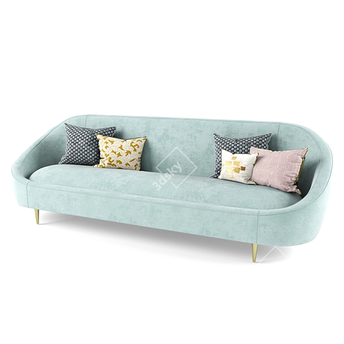 Elegant Ether Sofa by Jonatan Adler 3D model image 1