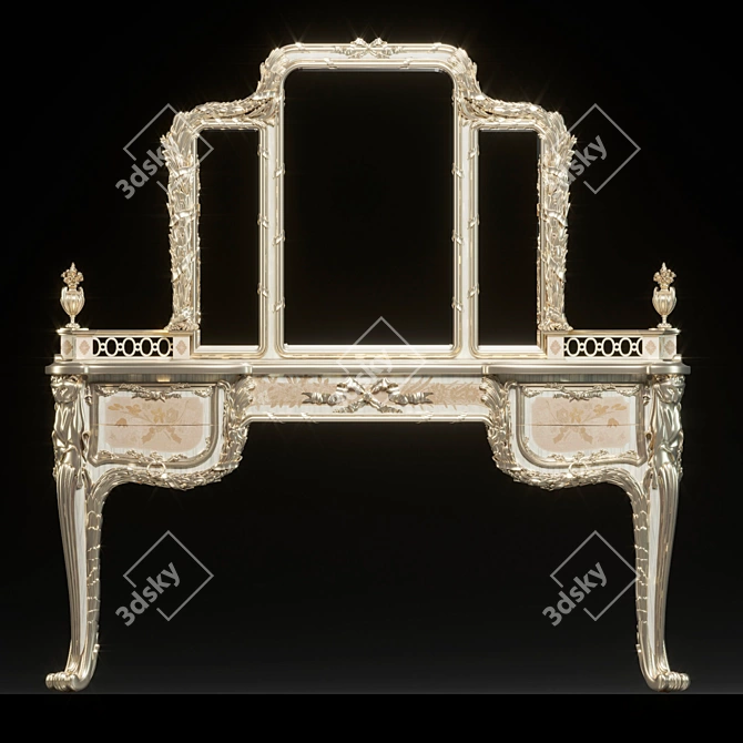 Antique-Inspired Louis XV Chest 3D model image 2