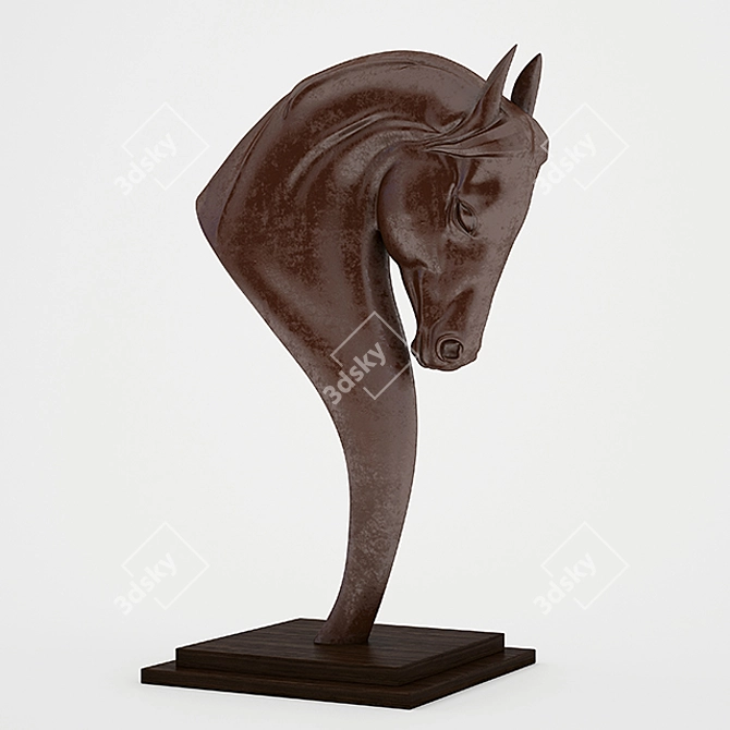 Elegant Horse Sculpture 2011 3D model image 1