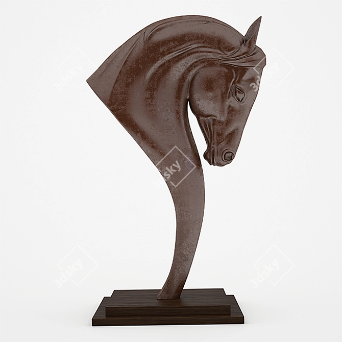 Elegant Horse Sculpture 2011 3D model image 2