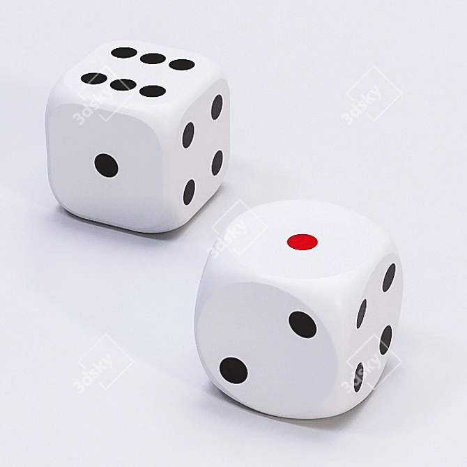 Casino Dice: Stylish and Versatile 3D model image 1