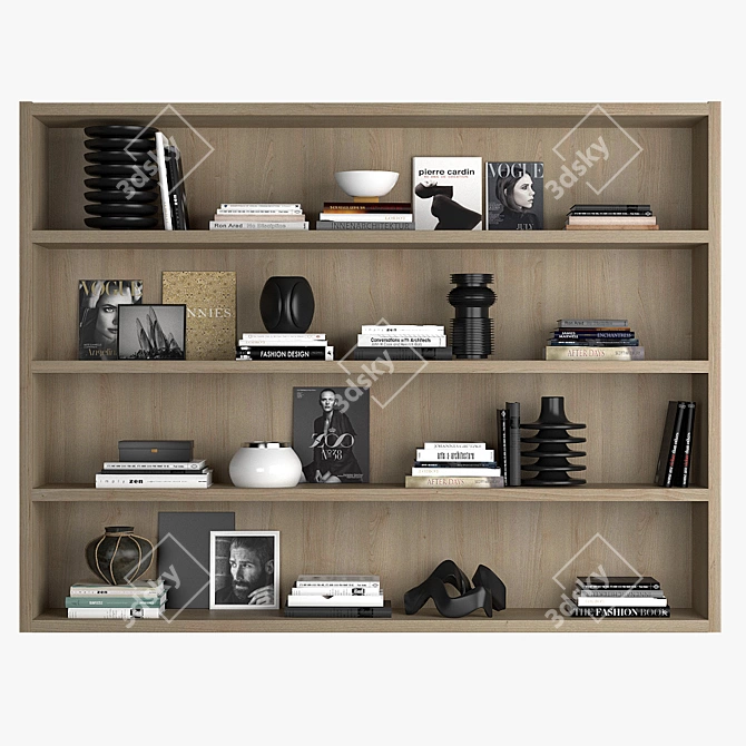 Shelf Bliss: Decorative Set for Empty Spaces 3D model image 1